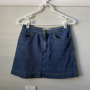 American Apparel denim mini skirt